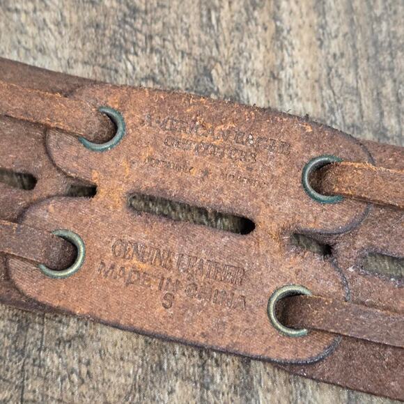 Y2k Brown Lether Belt Tie Western Boho Festival American Eagle Costal Cowgirl main image 4